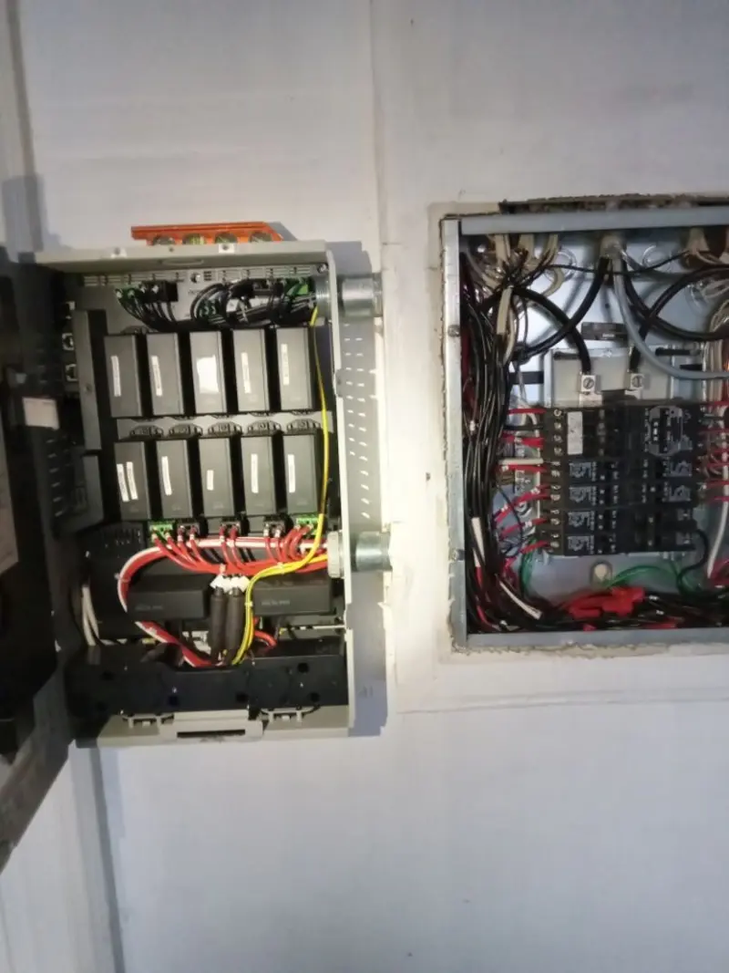 Electrical panel upgrade completed for Security Camera Wiring in Northfield